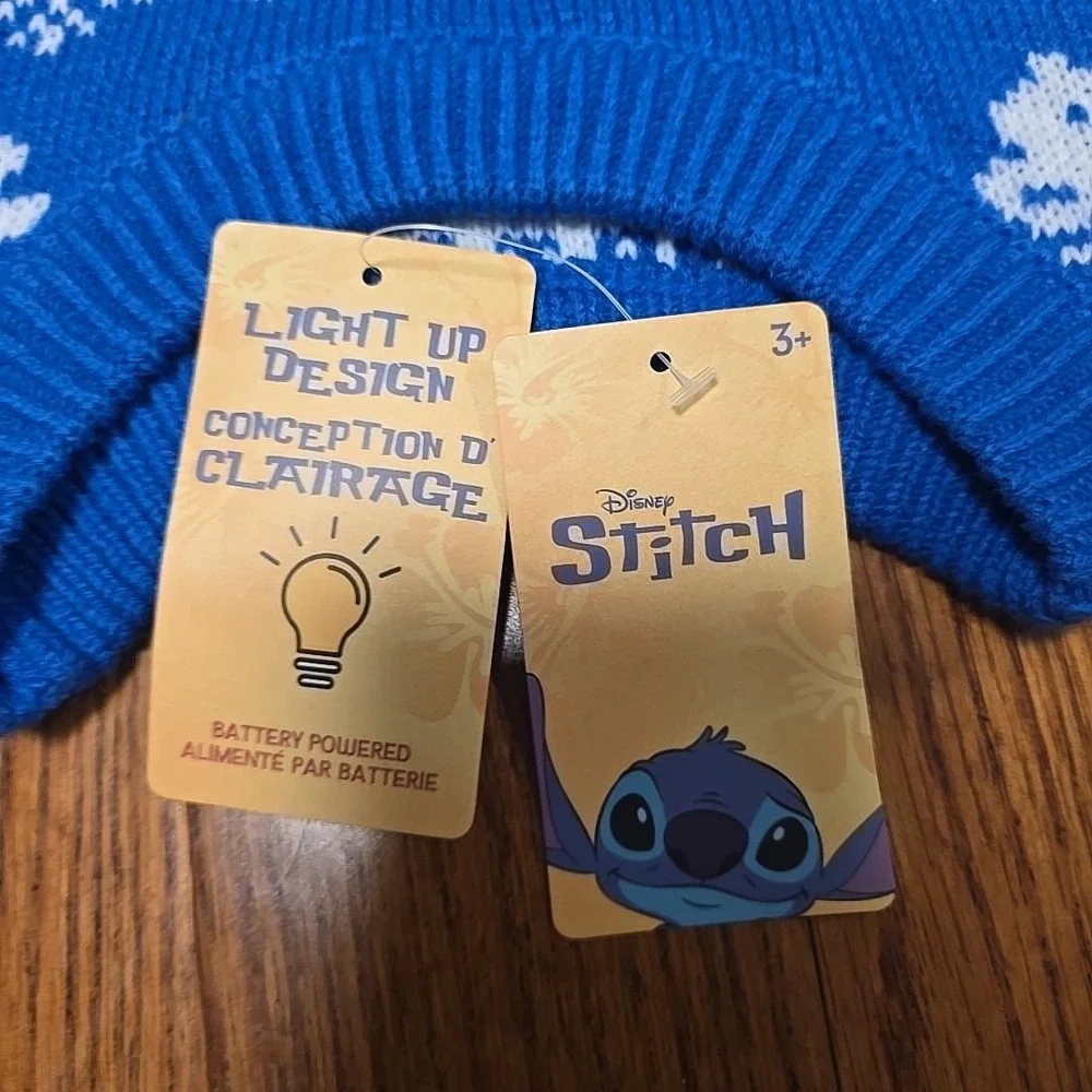 Disney Stitch Light Up Holiday Sweater Christmas New Year Free Shipping New Lilo